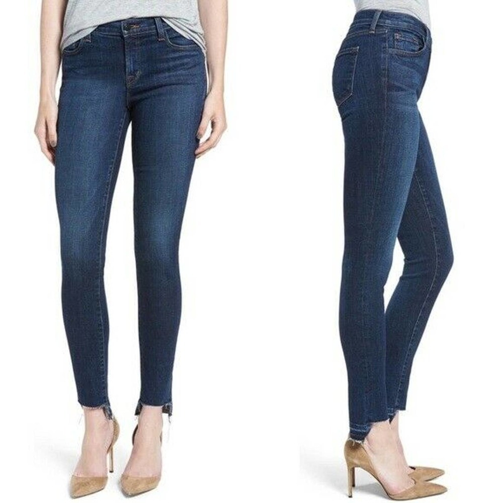 J Brand W 811 Mid Rise Step Hem in Mesmeric Skinny Jeans Sz 27